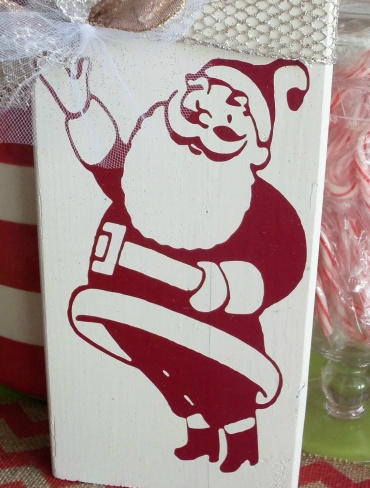 Vintage Christmas Santa Board