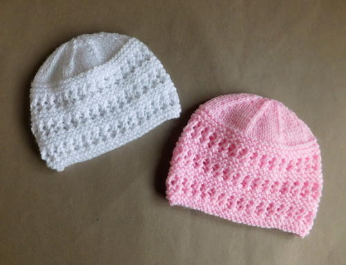 knitted baby beanies