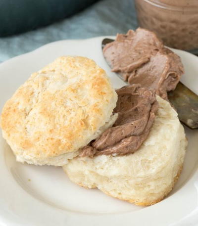 Buttermilk Biscuits with Chocolate Honey Butter