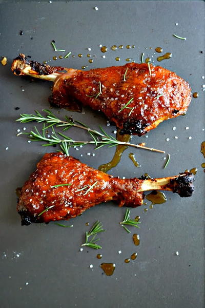 Pumpkin-Glazed Turkey Legs