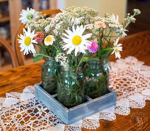 Diy Mason Jar Centerpiece Tray Diyideacenter Com