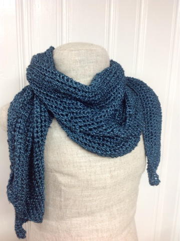 Blue Steel Knit Scarf