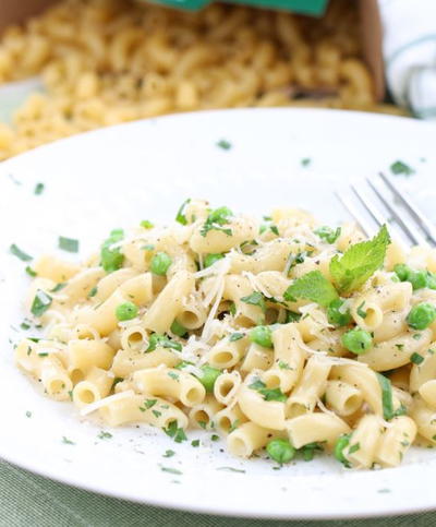 Spring Pea and Parmesan Mac and Cheese