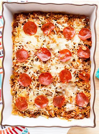 Sinless Pizza Pasta Casserole