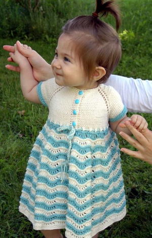 baby knitting frock