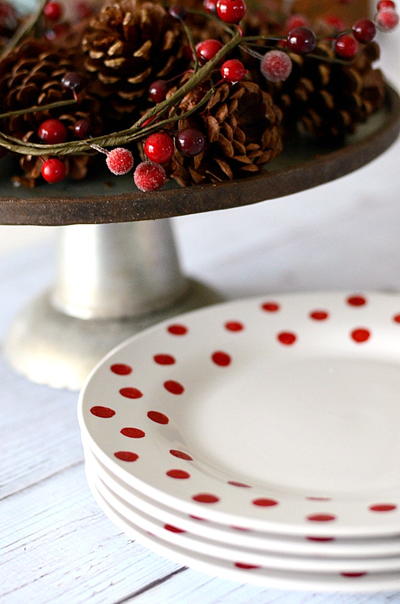 Jolly Dotted DIY Plates