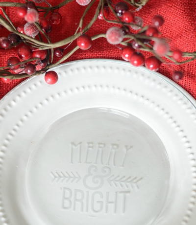 DIY Christmas Etched Plates
