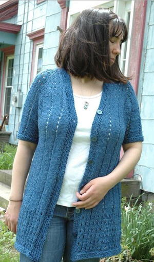 Eyelet Cardigan Knitting Pattern