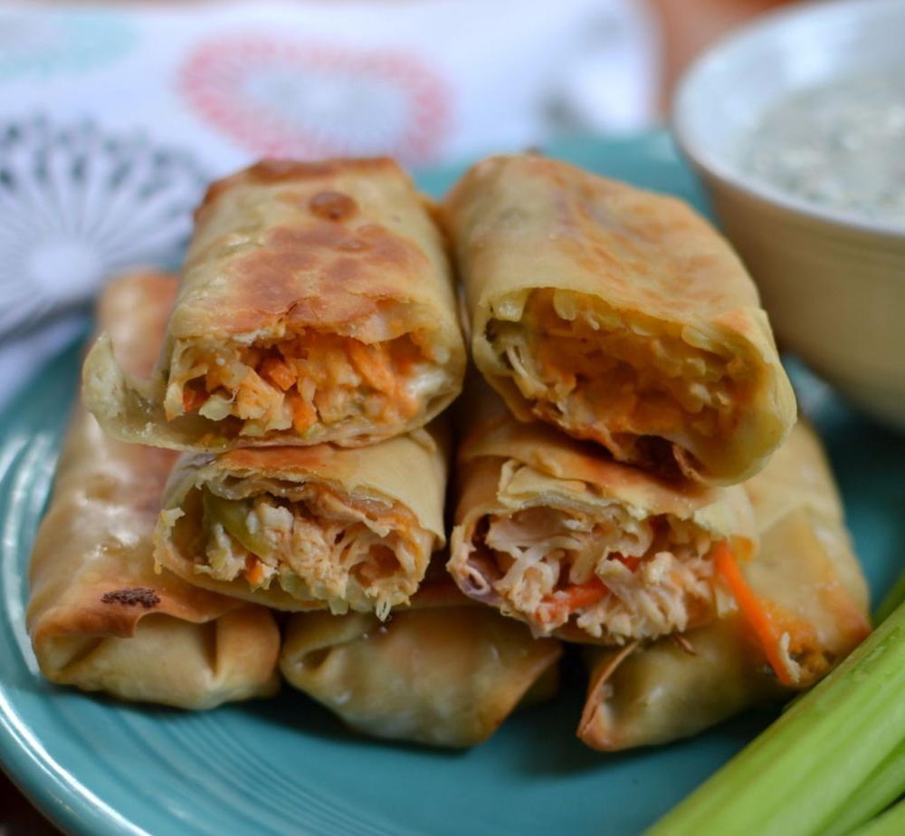 Buffalo Chicken Egg Rolls