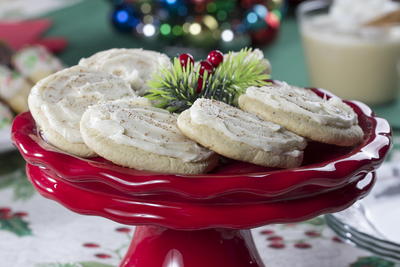 Iced Eggnog Cookies