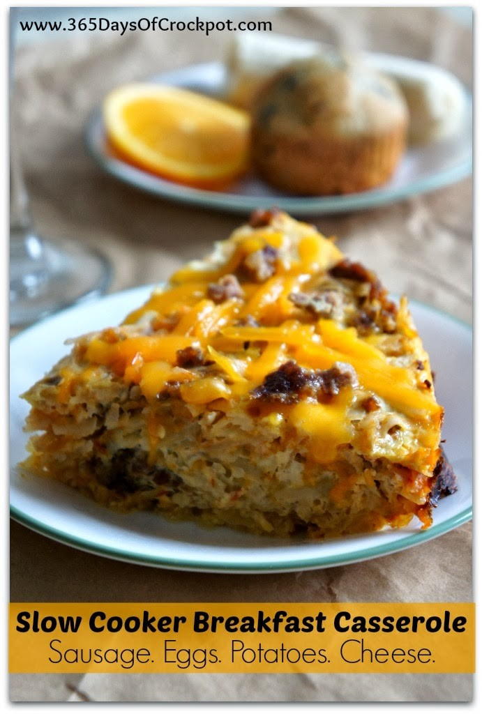 Zesty Hash Brown Slow Cooker Breakfast Casserole