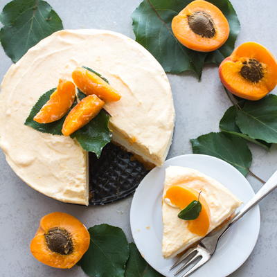 Fresh Apricot Double Layer Cream Dessert