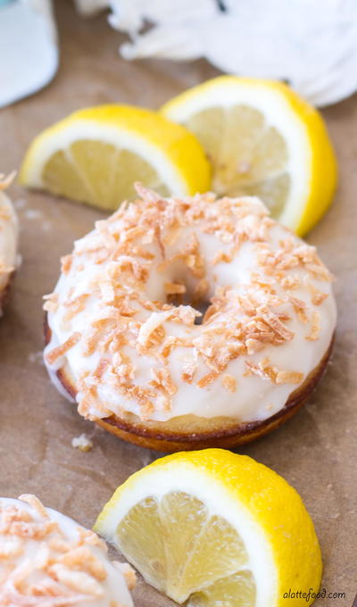 Baked Coconut Lemon Donuts