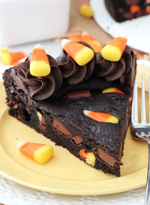 Candy Corn Chocolate Chip Cookie Cake