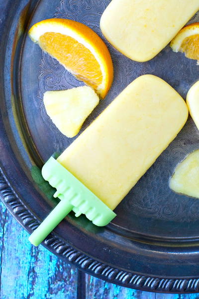 Greek Yogurt Orange Pineapple Creamsicles