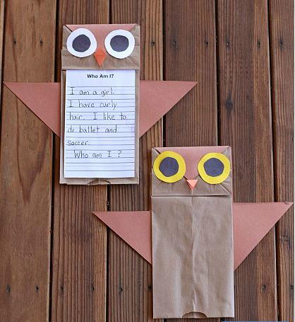 Owl Paper Bag Crafts for Kids
