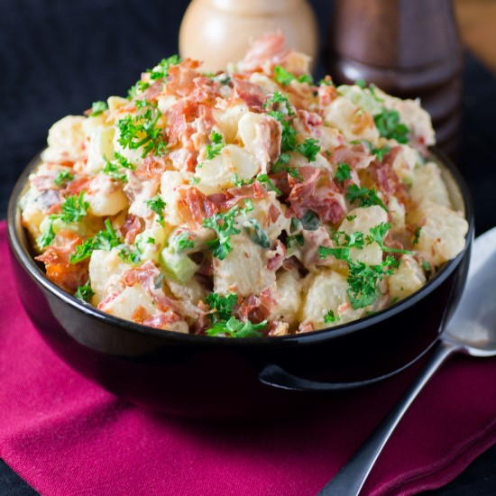 Easy Italian Prosciutto Potato Salad | FaveGlutenFreeRecipes.com