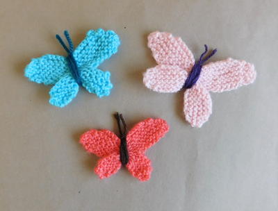 Adorable Easy Knitted Butterflies