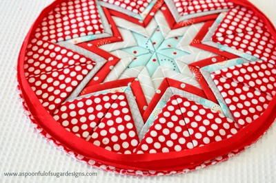 Stashbusting Origami Christmas Mug Rug