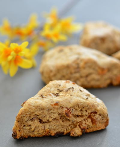 Apricot Caraway Scones