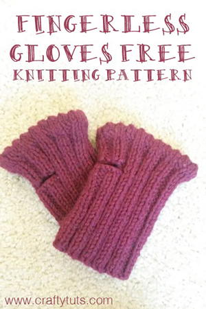 Knit Fingerless Gloves Allfreeknitting Com