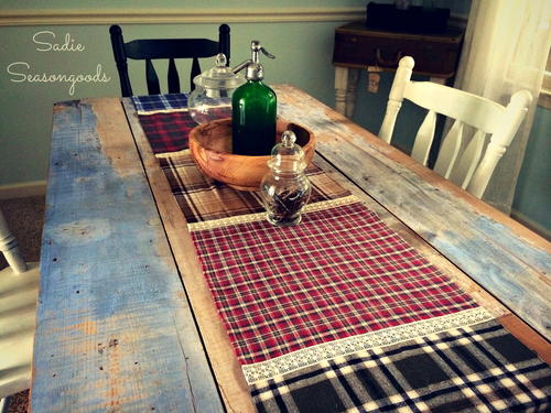 Fall Flannel Table Runner