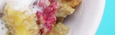 Lemony Raspberry Slow Cooker Lava Cake