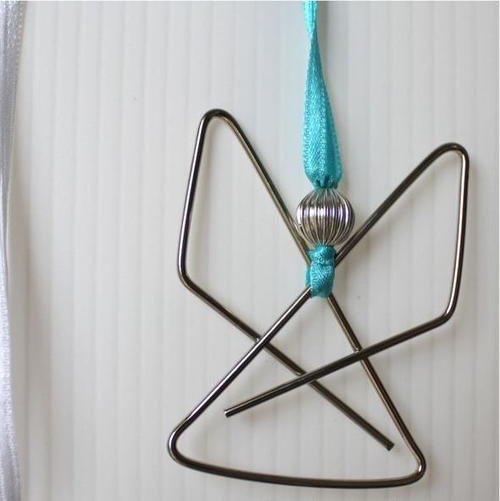 Pretty Paperclip Angel DIY Ornament