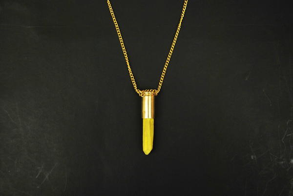 Wooden Bullet Necklace Pendant