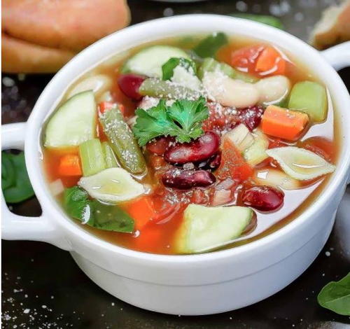 Homemade Slow Cooker Minestrone Soup