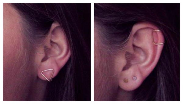 Geometric Wire Ear Cuffs