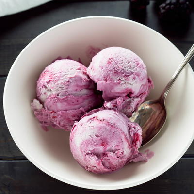 Fresh Blackberry Ice Cream