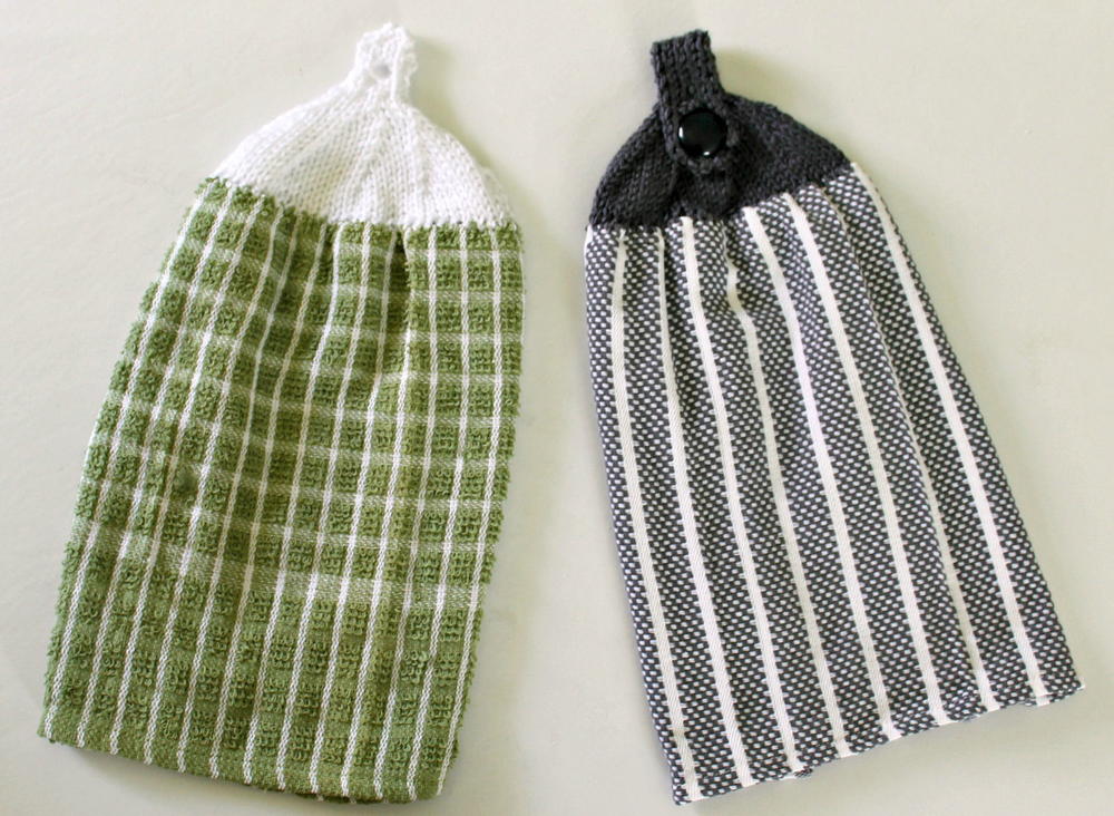 Simple hanging kitchen towel, a knitting pattern