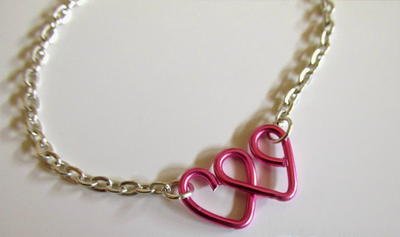 Lovely Heart Wire Wrapped Bracelet