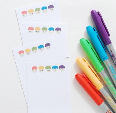 Rainbow Acorn Printable Note Cards