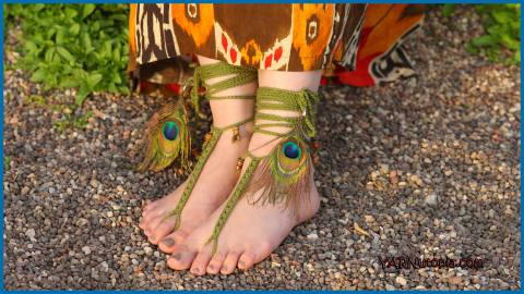 Blue Beaded Barefoot Sandals Bridesmaid Jewelry Beach - Etsy