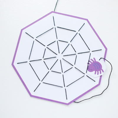 Spiderweb Stitching Card Paper Craft