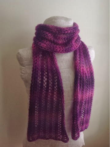 Lacy Spring Fuchsia Scarf