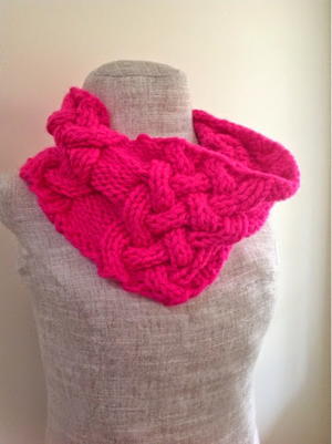 Neon Chunky Cabled Cowl