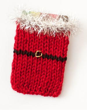 Santa Knit Gift Card Sleeve