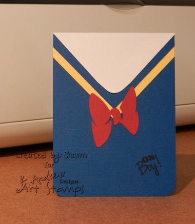 Donald Duck Handmade Birthday Card