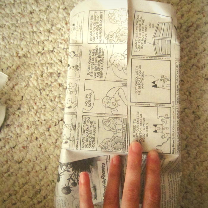 How to Wrap a Gift with Newspaper