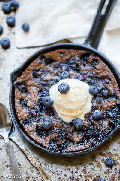 Blueberry Skillet Cookie