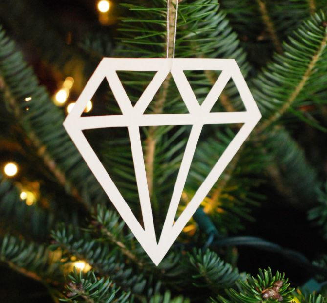 Printable Paper Diamond Ornament | AllFreeChristmasCrafts.com