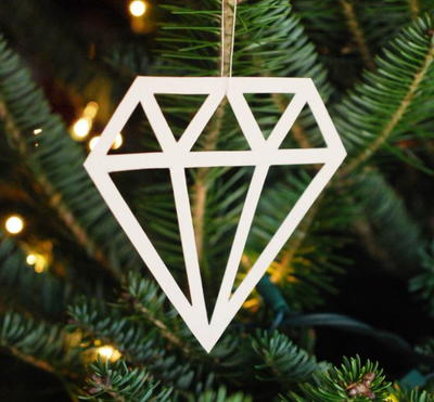 Printable Paper Diamond Ornament