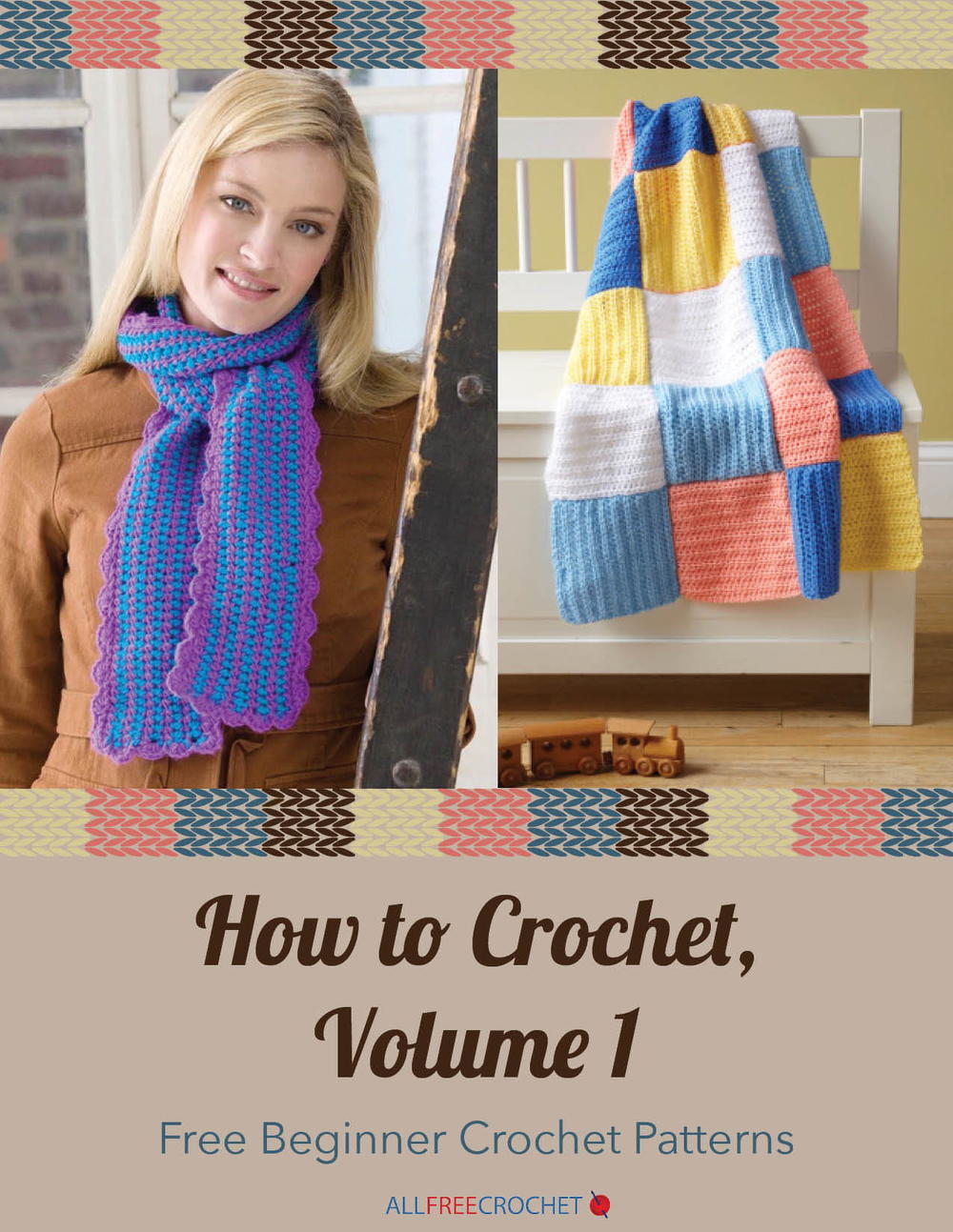 2 BASIC HOW TO CROCHET BEGINNERS BOOKS 128 PAGESTEACHIN HOW AND PATTERNS