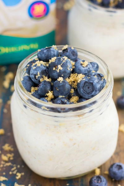 Blueberry French Toast Overnight Oats