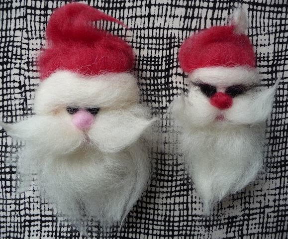 Felted Santa Christmas Crafts