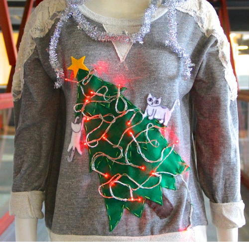 Cat Lady DIY Ugly Christmas Sweater