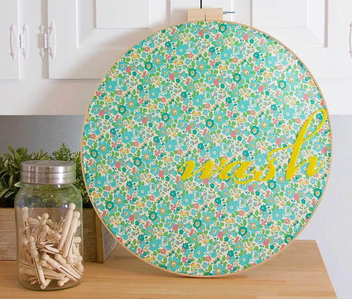 Embroidery Hoop DIY Laundry Sign